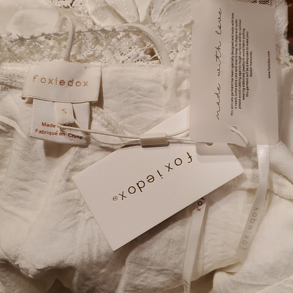 Anthropologie Foxiedox White Lace Dress NWT - Picture 11 of 14